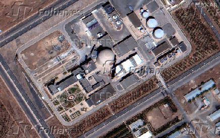A satellite image shows the Arak nuclear facility in Iran