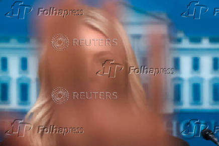 White House Press Secretary Leavitt holds a press briefing at the White House in Washington