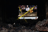 Air Force training aircraft crashed into Milestone College campus, in Dhaka
