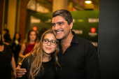 O ator Junno Andrade e a filha, Luana