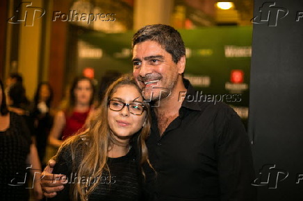 O ator Junno Andrade e a filha, Luana