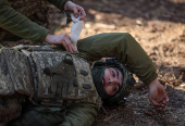 Young recruit of the Ukrainian Armed Forces attends an exercise in Kyiv region