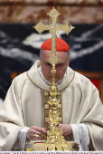 Cardinal Gambetti presides over Holy Thursday mass as Pope's attendance remains uncertain