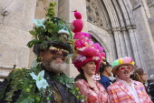 Easter Parade and Bonnet Festival takes place outside St. Patrick's Cathedral