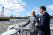 Britain's King Charles visits the Thames Tideway Tunnel Project in London