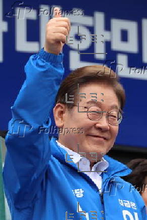 South Korea's presidential candidate Lee Jae-myung campaign event