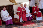 Pope Leo XIV leads the mass for the Jubilee of the Ecclesial Movements, at the Vatican