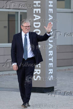 Britain's Prime Minister Keir Starmer attends a meeting of the Coalition of the Willing, in London