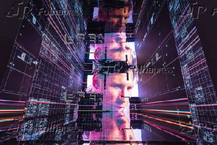 Preview of Christie's auction featuring Refik Anadol's digital artwork on Lionel Messi