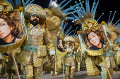 Desfile da escola de samba Império da Casa Verde no Carnaval de SP