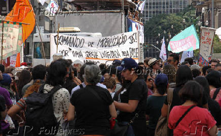 Protesto de professores municipais no centro de SP