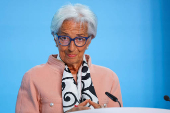 ECB President Lagarde addresses the media, in Frankfurt