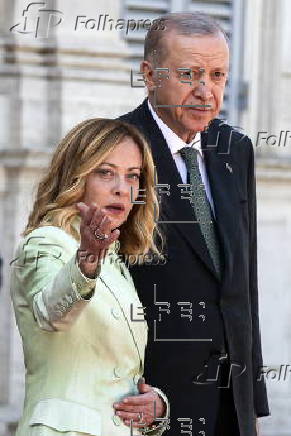 Italian PM Meloni receives Turkish President Erdogan for bilateral meeting in Rome
