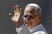 Pope Leo attends his weekly general audience