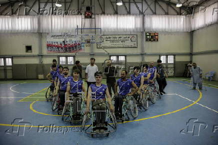 Wheelchair basketball selection tournament for the national team, supported by the Red Cross Committee, in Kabul.