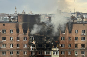 Aftermath of a Russian drone attack in Kharkiv