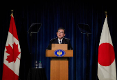 Japanese PM Ishiba holds press conference after G7 Summit, in Calgary