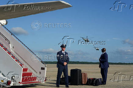 U.S. President Trump arrives at Joint Base Andrews