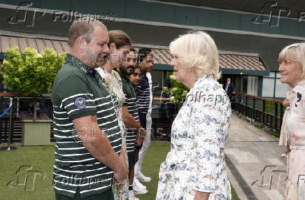 Queen Camilla visits All England Lawn Tennis and Croquet Club