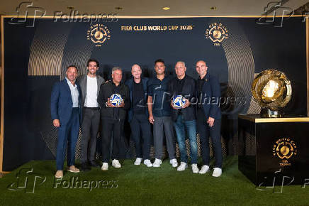 Copa do Mundo de Clubes da FIFA durante uma coletiva de imprensa na Trump Tower, em Nova York