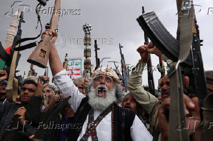 Thousands of protesters rally in Sanaa in support of Palestinians in Gaza