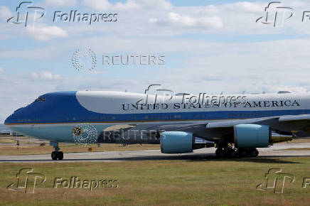 U.S. President Trump departs Scotland