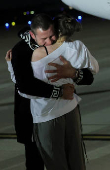 Ksenia Karelina Russian-American dual citizen, who was released from detention in Russia, arrives at Joint Base Andrews in Maryland
