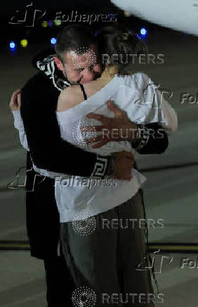 Ksenia Karelina Russian-American dual citizen, who was released from detention in Russia, arrives at Joint Base Andrews in Maryland