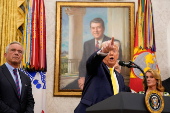 Swearing-in ceremony for Administrator of the Centers for Medicare and Medicaid Services Mehmet Oz in the Oval Office in Washington