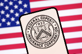 Illustration shows United States Federal Deposit logo and U.S. flag