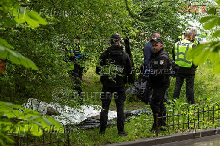 Aftermath of a Russian drone attack in Kyiv