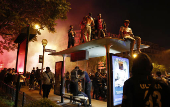 Champions League - Fans celebrate after Paris St Germain qualifies for the final
