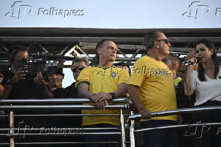 Bolsonaro ato pela anistia em Brasília