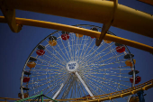 The Santa Monica Pier is pictured in Santa Monica