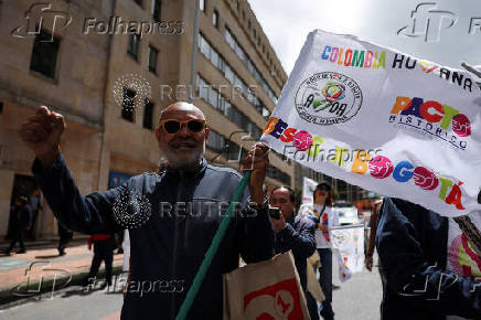 Protest to back Colombian President Petro's labor reform proposal in Bogota