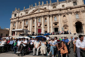 Pope Leo XIV leads the mass for the Jubilee of the Ecclesial Movements, at the Vatican