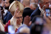 Pope Leo XIV celebrates the Mass on the Solemnity of Saints Peter and Paul, Apostles in St Peter's Basilica, at the Vatican