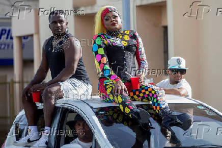 People attend the annual Pride Parade in Santo Domingo