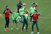 Entrenamiento de la selección boliviana de fútbol