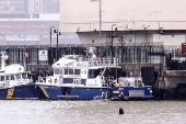 Search in the Hudson River after helicopter crash, near Jersey City