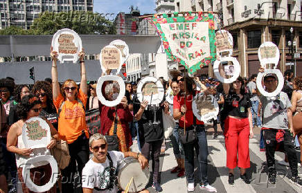 Protesto de professores municipais no centro de SP