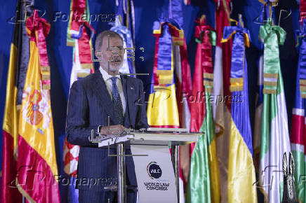 El rey de España participa en el Congreso Mundial del Derecho, en Santo Domingo