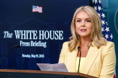 White House Press Secretary Leavitt addresses reporters in Washington, DC