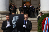 Funeral ceremony for Russian ballet maestro Yuri Grigorovich in Moscow