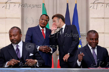 France's President Macron meets President of Congo Nguesso, in Paris