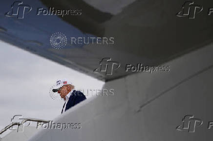 U.S. President Trump arrives at Joint Base Andrews