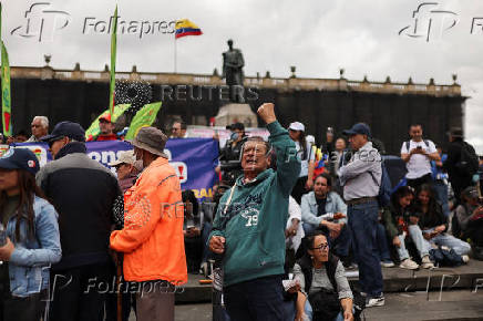 Protest to back Colombian President Petro's labor reform proposal in Bogota
