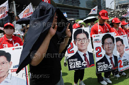 Presidential candidates attend their election campaign rallies