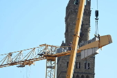 Florence removes 60-metre crane at Uffizi Galleries after two decades