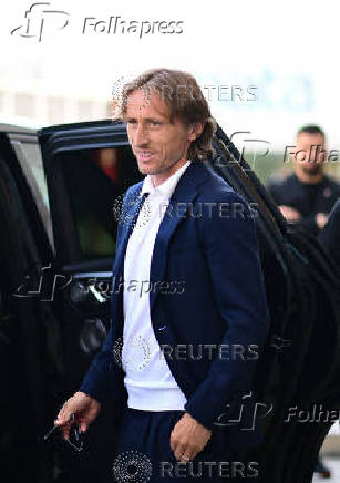 Luka Modric arrives in Milan